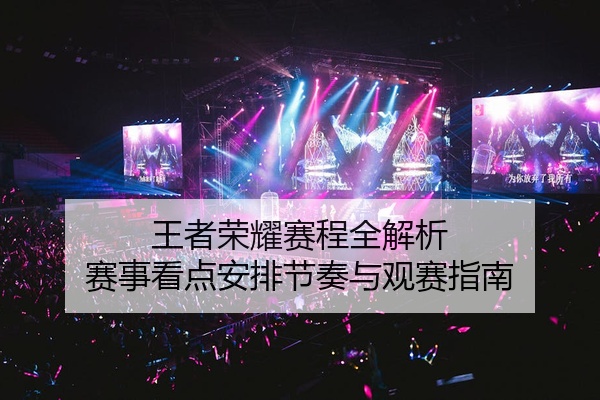 王者荣耀赛程全解析 赛事看点安排节奏与观赛指南